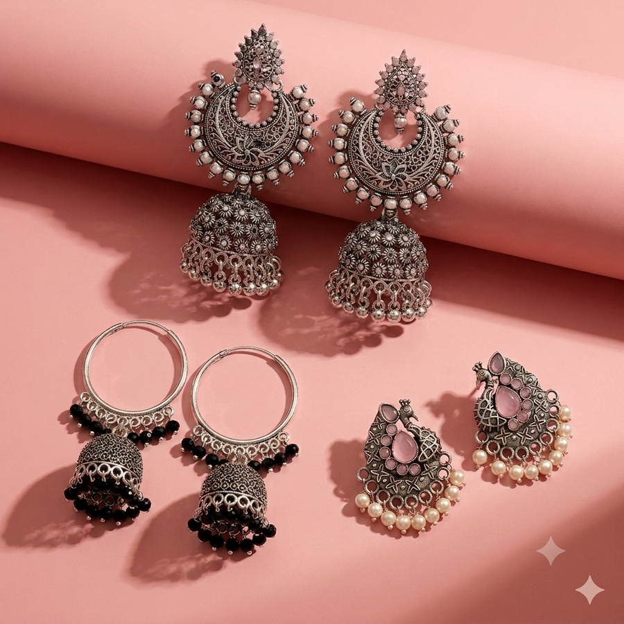 Oxidised Earrings