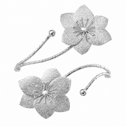 Silver Textured Flower Arm Cuff for Women – Statement Floral  Armlet