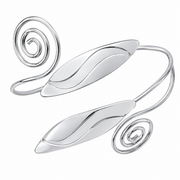 Flowing Grace Arm Cuff (Silver )