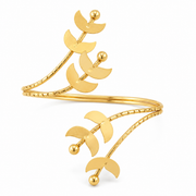 Golden Leaf Vine Statement Arm Cuff for Women
