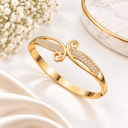 Crystal Swirl Gold Bracelet(Baby Size)