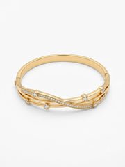 Crystal Wave Gold Bracelet