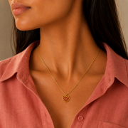 Ruby Heart Pendant Necklace – Anti Tarnish Stainless Steel
