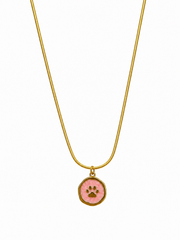 Cute Paw Print Gold Pendant Necklace – Anti Tarnish Stainless Steel