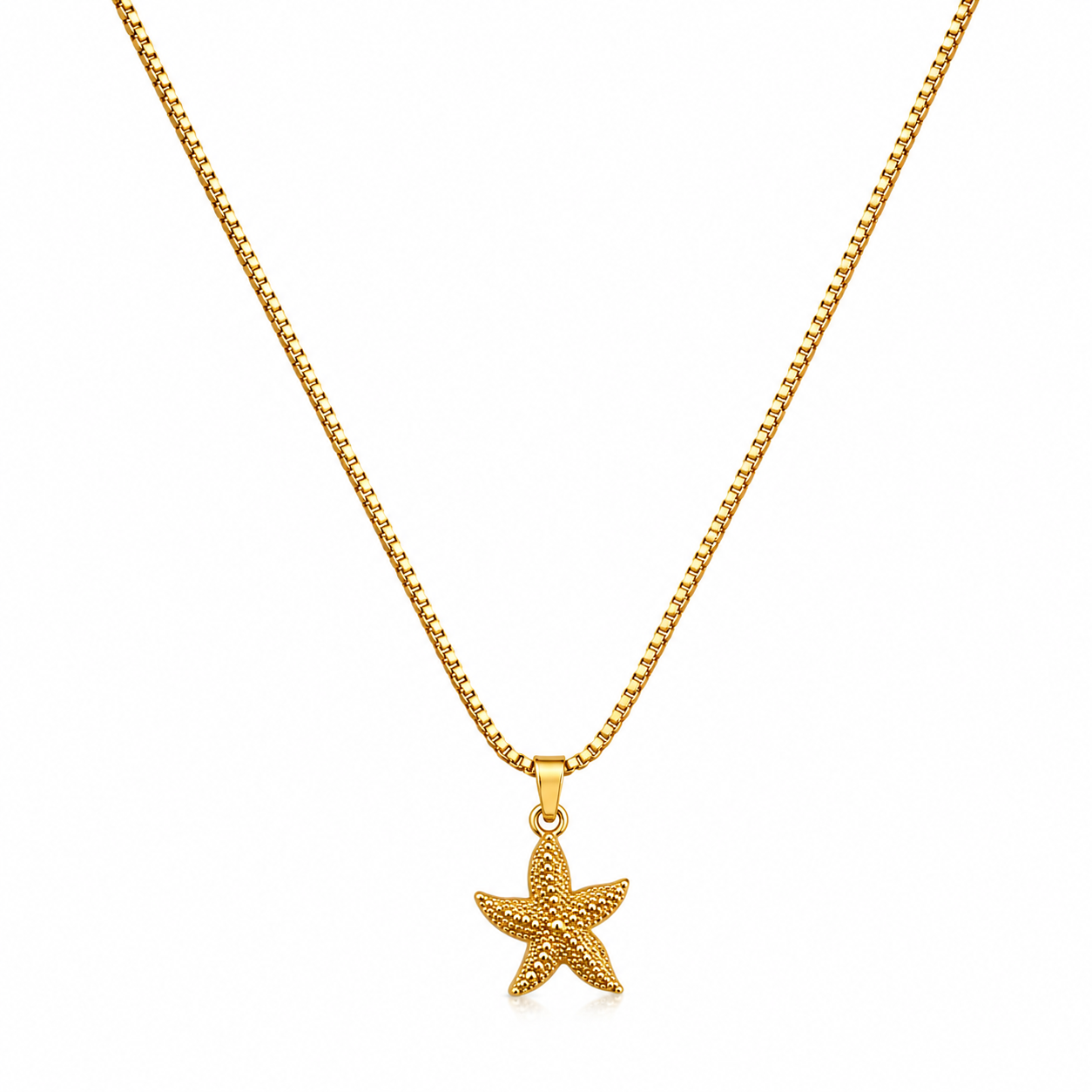 Ocean Starfish Gold Pendant Necklace – Anti Tarnish Stainless Steel