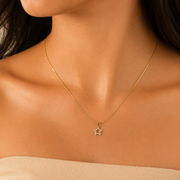 Celestial Star Gold Pendant Necklace – Anti Tarnish Stainless Steel