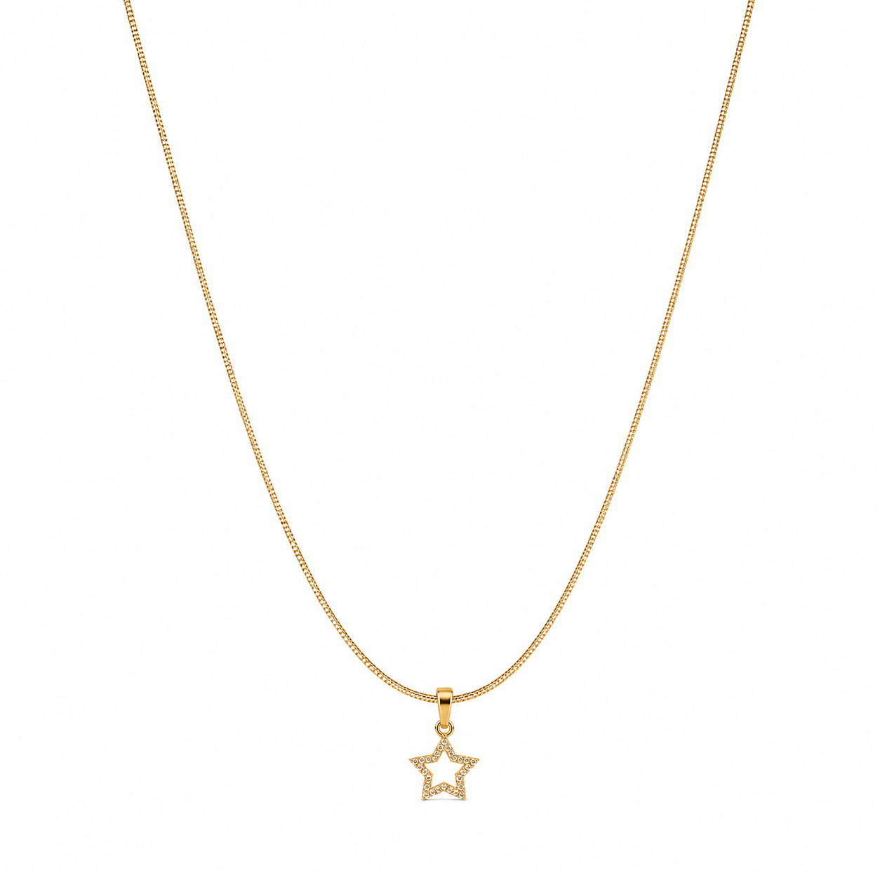 Celestial Star Gold Pendant Necklace – Anti Tarnish Stainless Steel