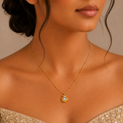 Blue shell Charm Gold Pendant Necklace – Anti Tarnish Stainless Steel