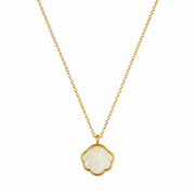 Mother of Pearl Clover Gold Pendant Necklace – Anti Tarnish Stainless Steel
