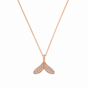 Rose Gold Crystal Mermaid Tail Pendant Necklace – Anti Tarnish Stainless Steel