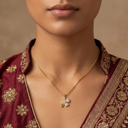 Lucky Clover Crystal Pendant Necklace – Anti Tarnish Gold Stainless Steel Chain
