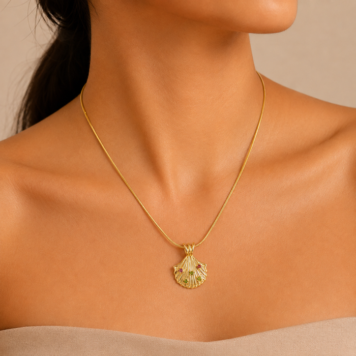 old Seashell Pendant Necklace – Anti Tarnish Stainless Steel Necklace for Women