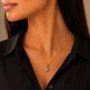 Celestial Crystal Orbit Pendant Necklace – Anti Tarnish Stainless Steel