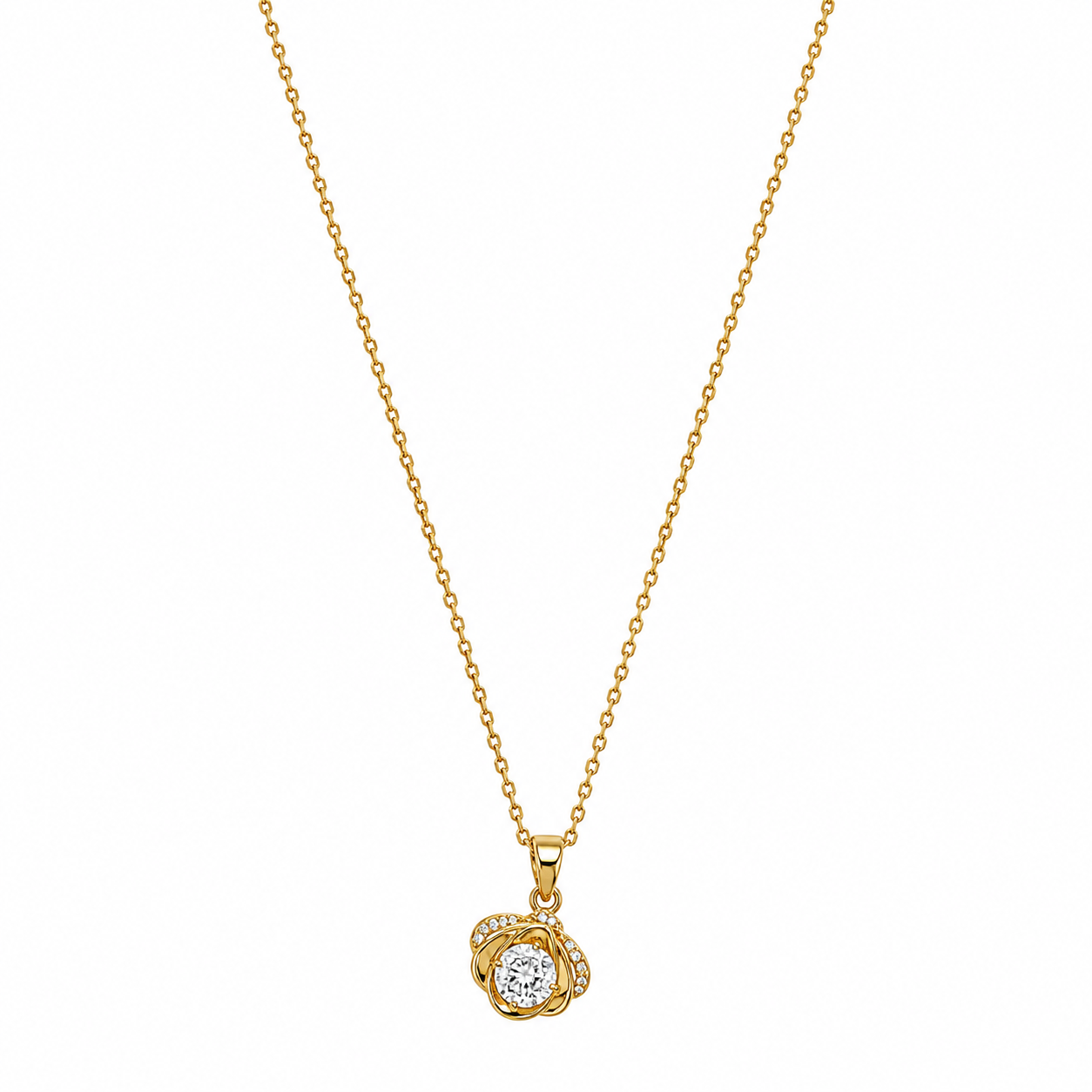 Celestial Crystal Orbit Pendant Necklace – Anti Tarnish Stainless Steel