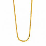 Classic Gold Herringbone Chain Necklace – Anti Tarnish Stainless Steel Necklace for Women
