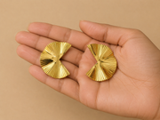 Aurora Twist Gold Statement Stud Earrings – Anti Tarnish Stainless Steel