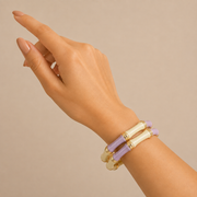 Luxe Bamboo Enamel Gold-Tone Bangle – Statement Hinged Bracelet