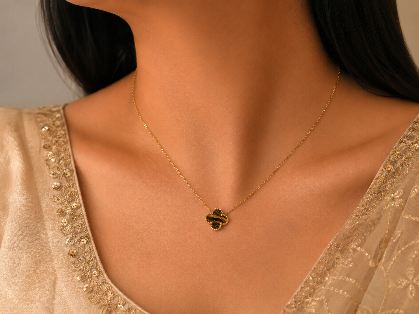 Étoile Clover Necklace – 18K Gold Plated