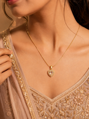 Celeste Heart Necklace – 18K Gold Plated