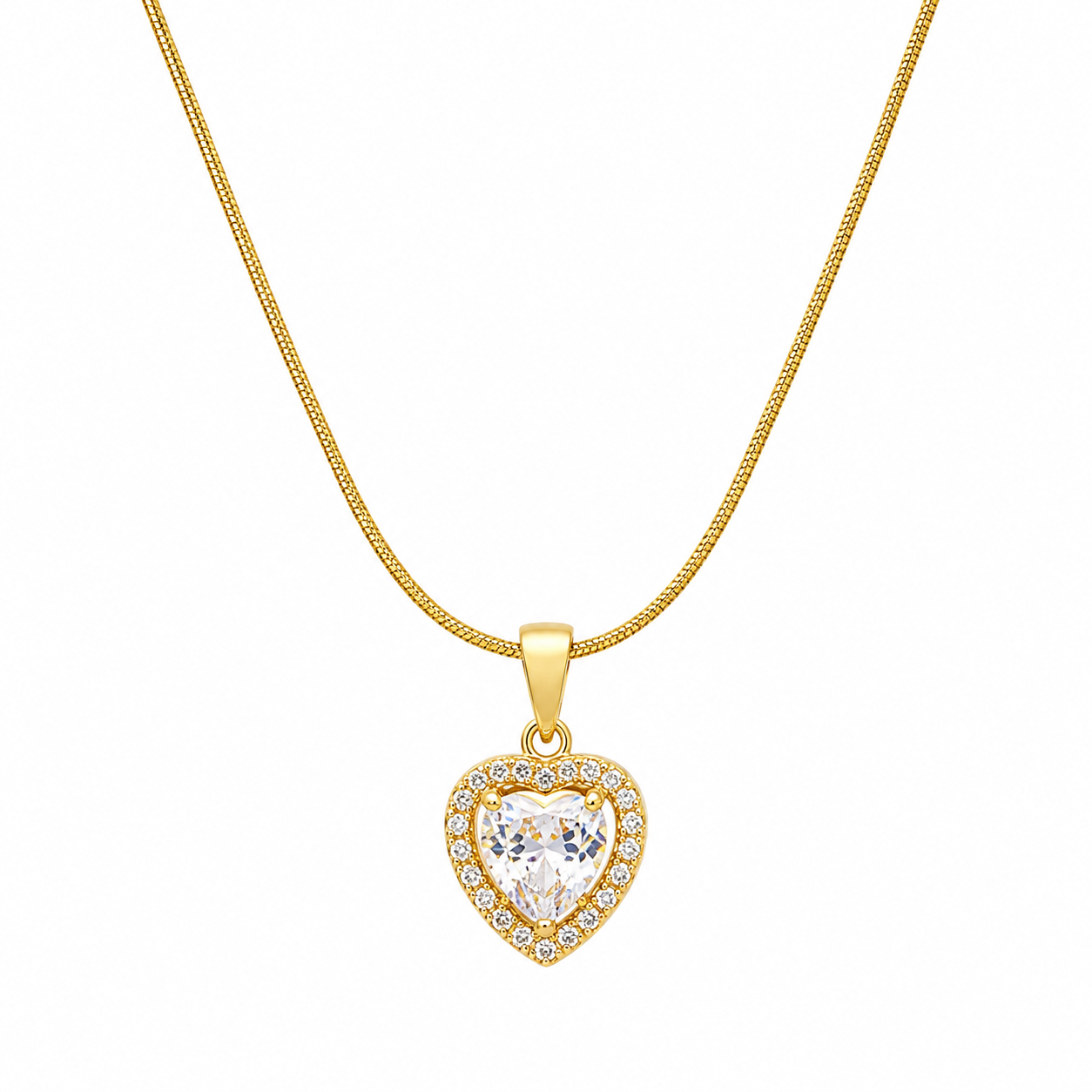 Celeste Heart Necklace – 18K Gold Plated