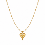 Luna Heart Pendant Necklace – 18K Gold Plated
