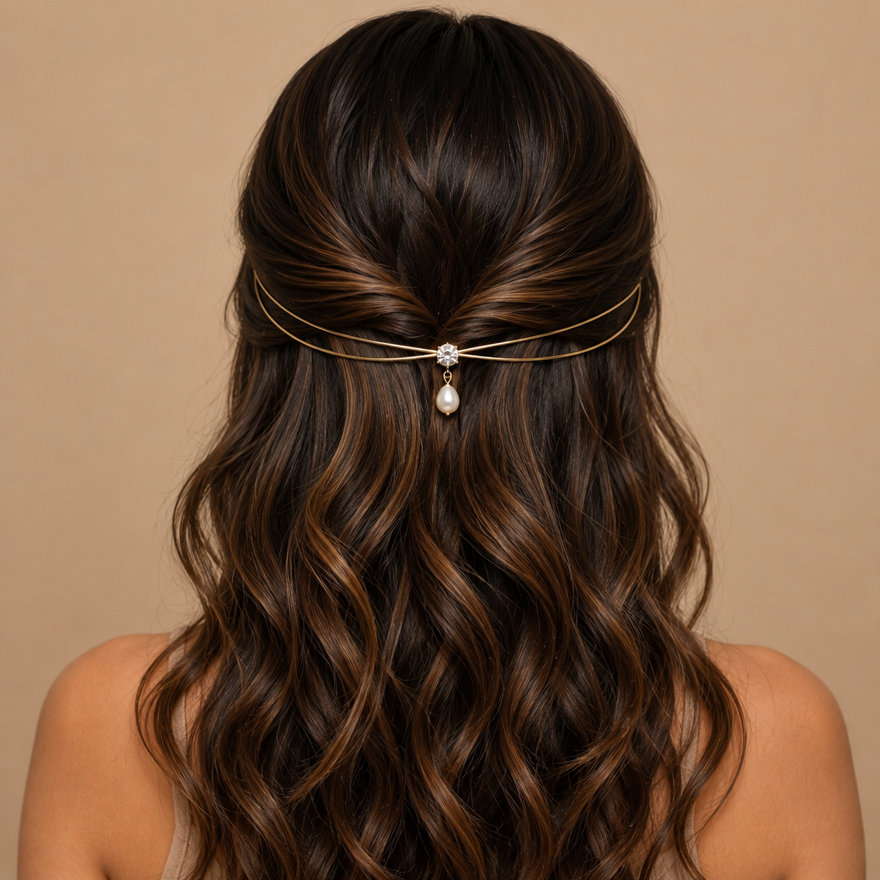Grace Pearl Hairlet (Silver & Golden)