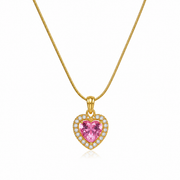 Celeste Heart Necklace – 18K Gold Plated