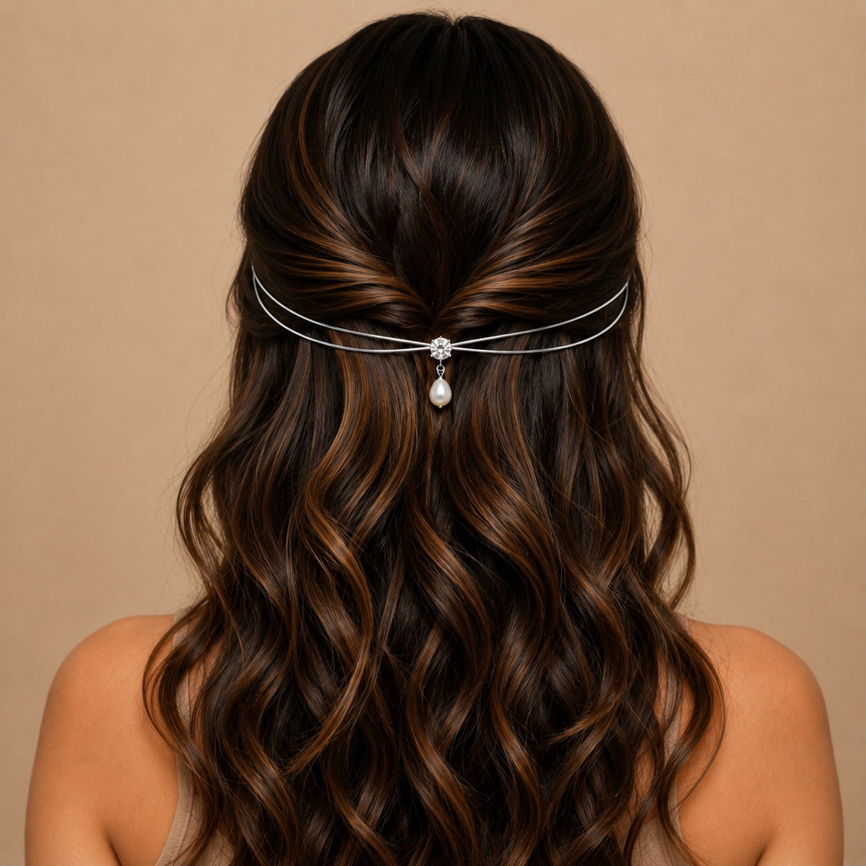 Grace Pearl Hairlet (Silver & Golden)