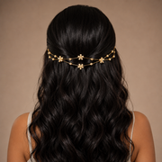Double flower hairlet (Golden and Silver)