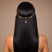 Minimal V stone hairlet (Golden and Silver)
