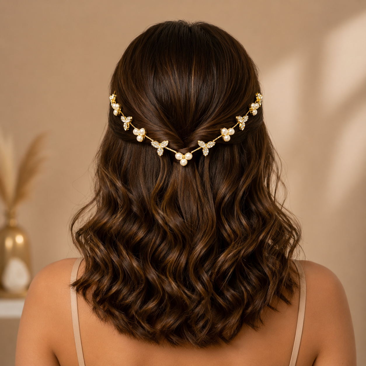 Pearl AD Party hairlet (Golden and Silver)