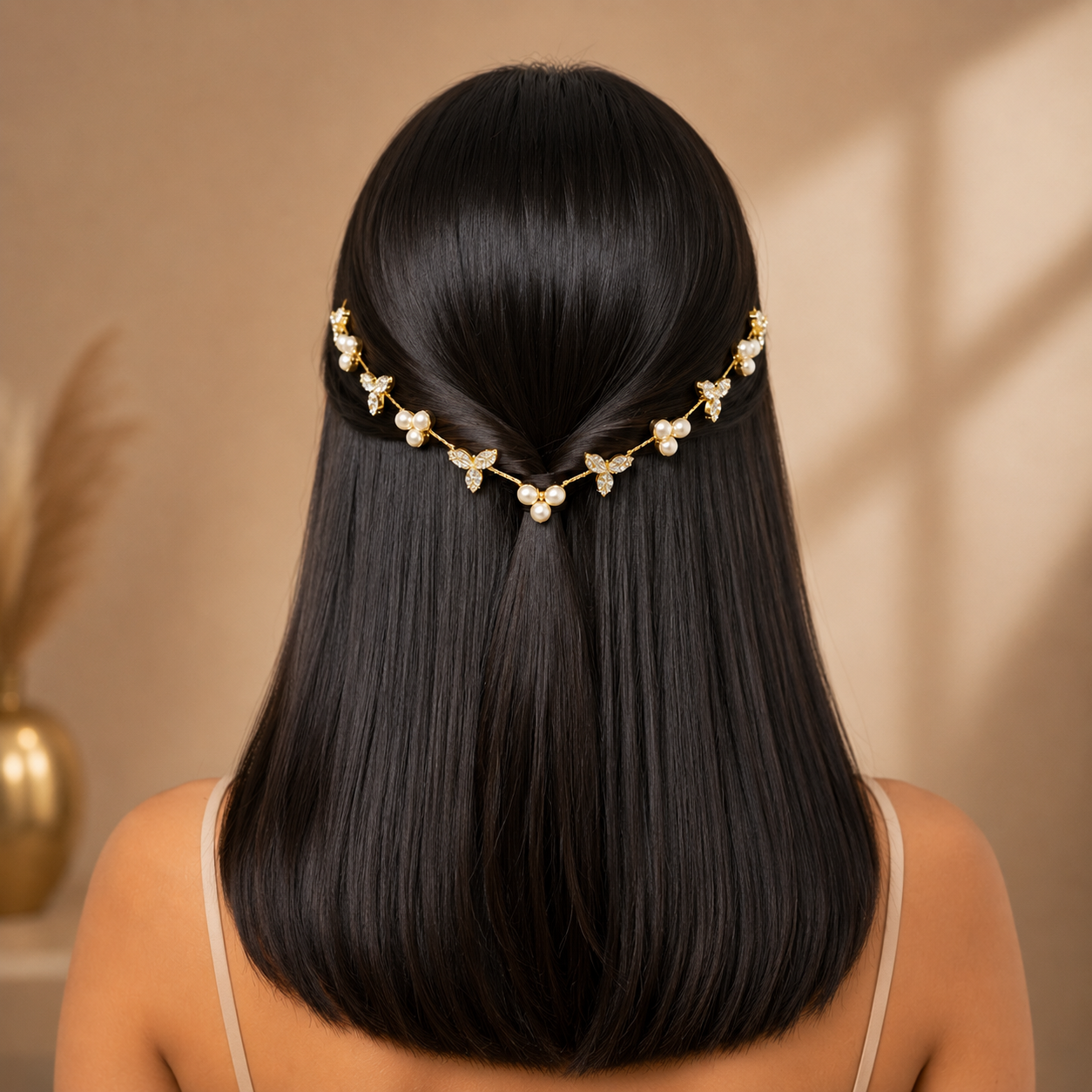 Pearl AD Party hairlet (Golden and Silver)