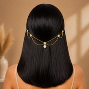 Multi curves Pearl Hairlet (Golden and Silver)