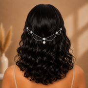 Multi curves Pearl Hairlet (Golden and Silver)