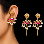 Pankhuri Kundan Needle Earcuffs