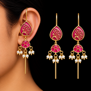 Morni Meenakari Needle Earcuffs