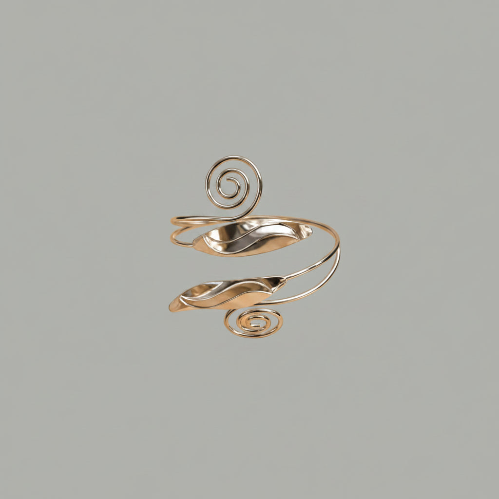 Flowing Grace Arm Cuff (Silver)