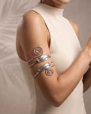 Flowing Grace Arm Cuff (Silver)