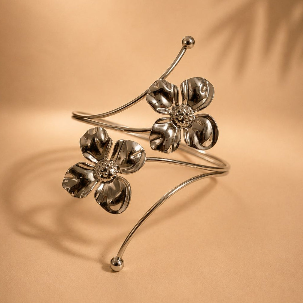 TWIN BLOOM ARMCUFF (SILVER)