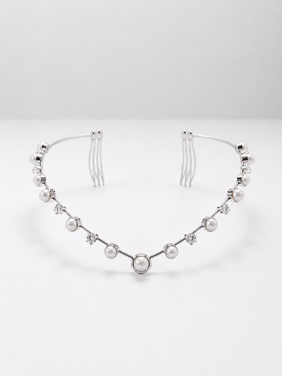 Elegant Pearl AD hairlet (Golden and Silver)