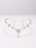 Floral AD leaves Hairlet (Silver)
