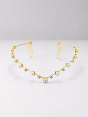 Elegant Pearl AD hairlet (Golden and Silver)
