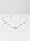 Elegant Flower n Leaves Hairlet (Silver)