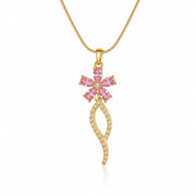 Pink Blossom Grace Pendant Necklace