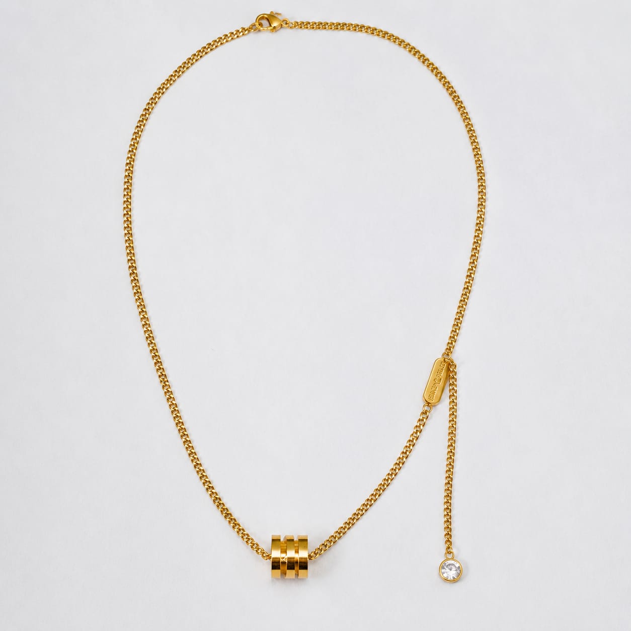 Modern Luxe Barrel Pendant Necklace