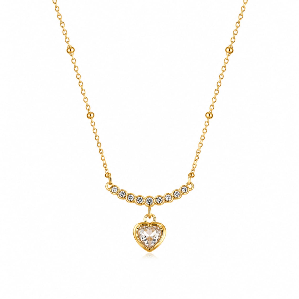 Aurora Crystal Heart Necklace