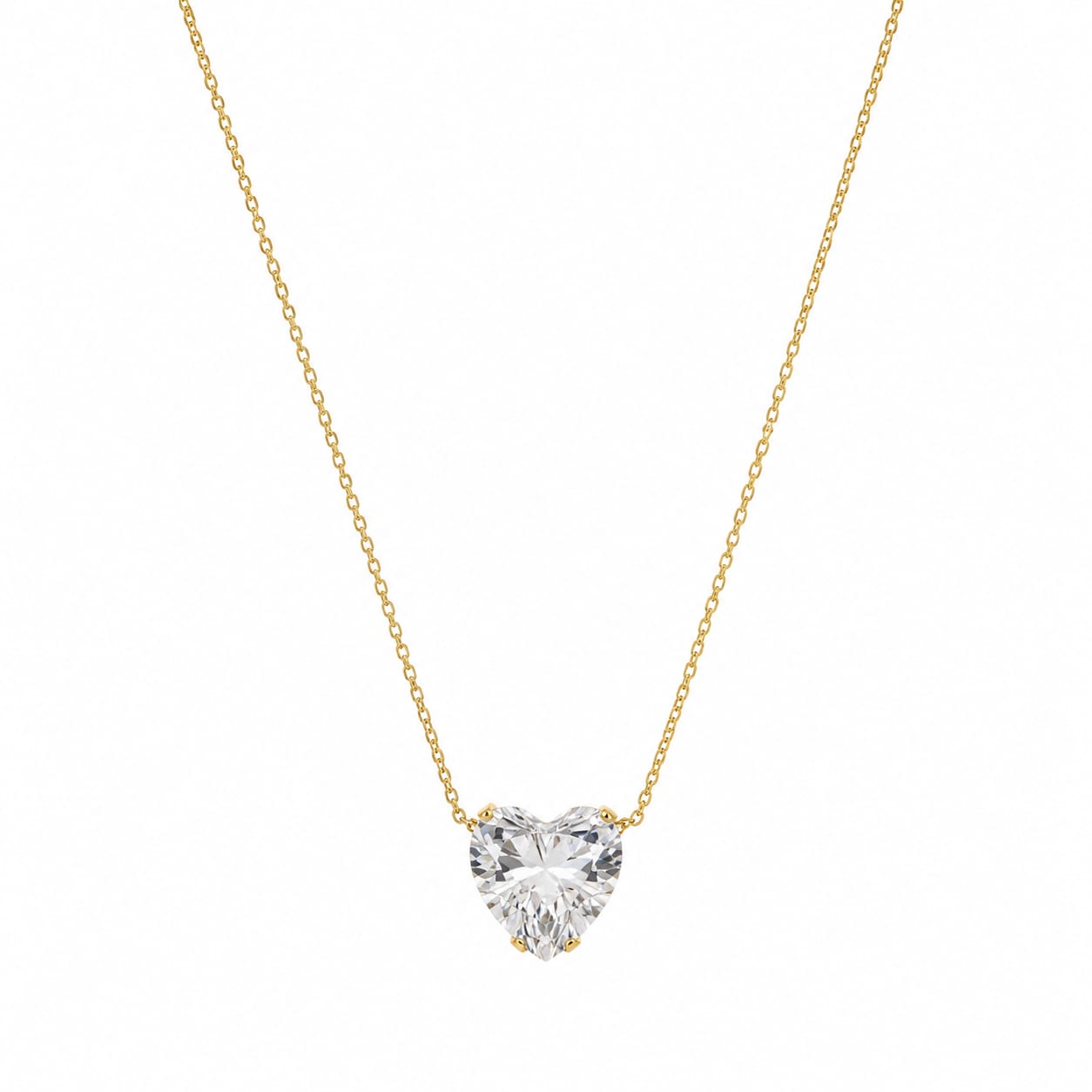 Éclat Solitaire Heart Necklace