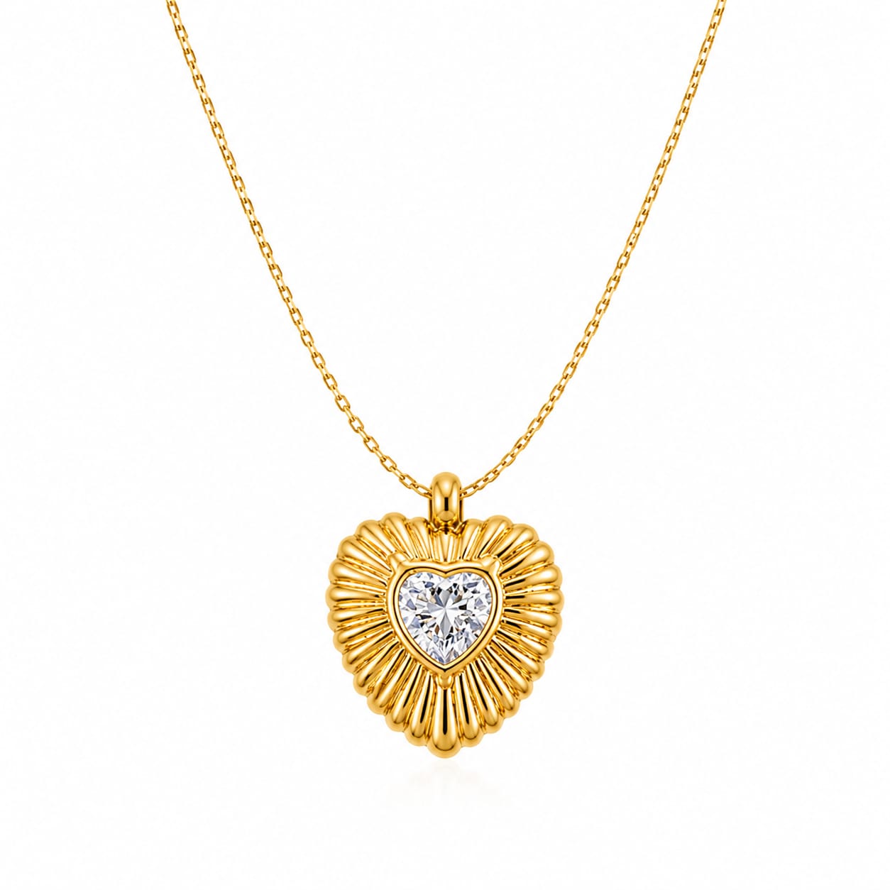 Celestial Radiance Heart Necklace