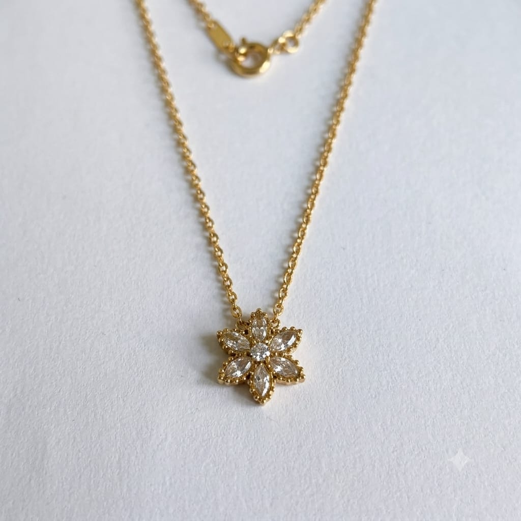Bloom Crystal Flower Necklace