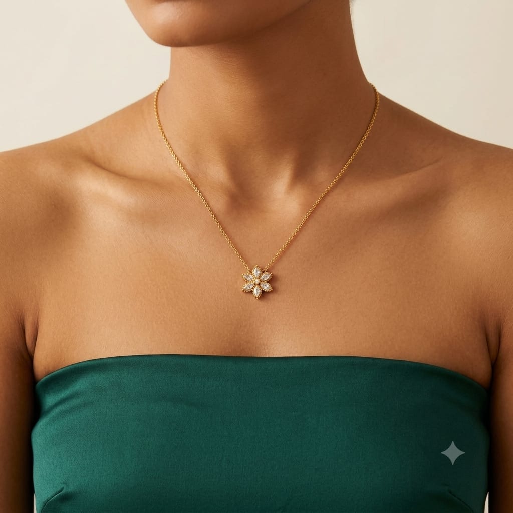 Bloom Crystal Flower Necklace